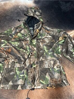Red Head Camo Jacket Mens Medium Brown Hooded Hunting Outdoors Camouflage